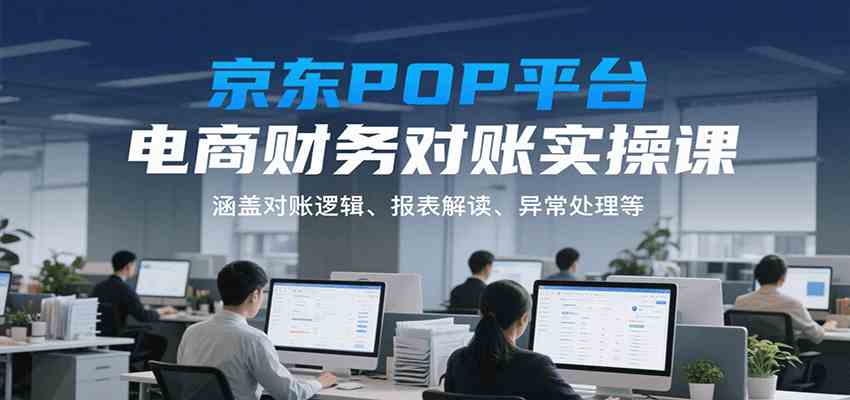 京东POP平台电商财务对账实操课,涵盖对账逻辑、报表解读、异常处理等-志拓网创