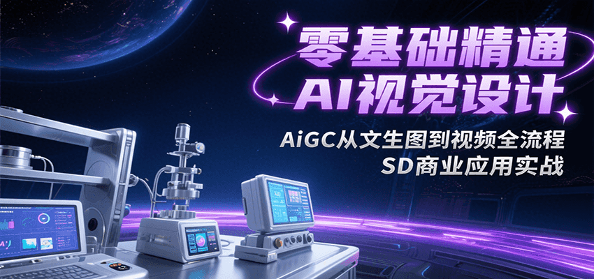 零基础精通AI视觉设计,AiGC从文生图到视频全流程,SD商业应用实战-志拓网创