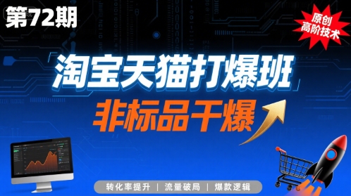 淘宝天猫打爆班原创高阶技术第72期,非标品干爆-志拓网创