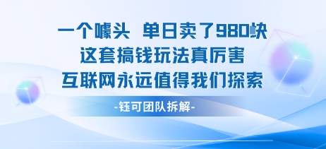 一个噱头单日卖了980米 这套搞钱玩法真厉害 互联网永远值得我们探索-志拓网创