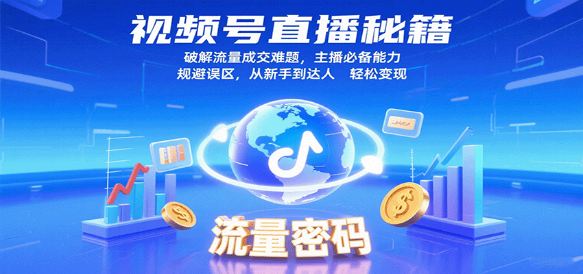 视频号直播秘籍,破解流量成交难题,主播必备能力,规避误区,从新手到达人轻松变现-志拓网创