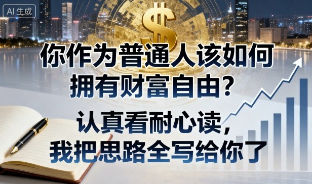 付费文章:你作为普通人该如何拥有财富自由?认真看耐心读,我把思路全写给你了-志拓网创