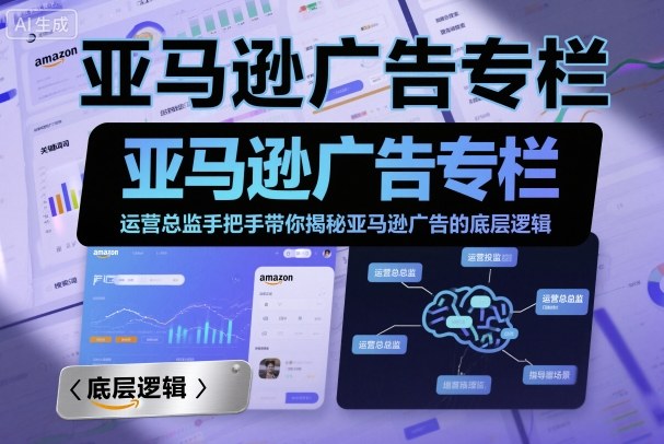 亚马逊广告专栏:运营总监手把手带你揭秘亚马逊广告的底层逻辑-志拓网创