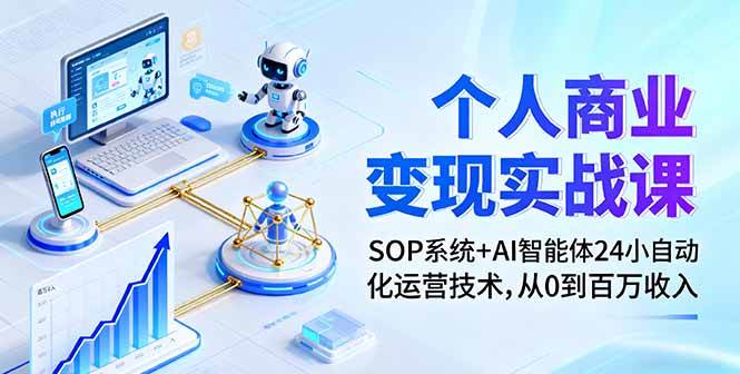 (16111期)个人商业变现实战课:SOP系统+AI智能体24小自动化运营技术,从0到百万收入