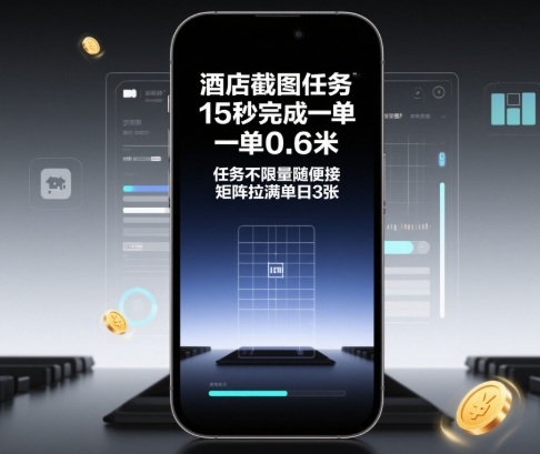 酒店截图任务,15秒完成一单,一单0.6米,任务不限量随便接,矩阵拉满单日3张【揭秘】-志拓网创