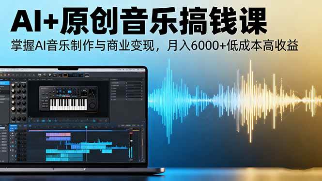 (16324期)AI+原创音乐搞钱课:掌握AI音乐制作与商业变现,月入6000+低成本高收益