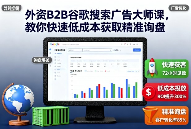 外资B2B谷歌搜索广告大师课,教你快速低成本获取精准询盘-志拓网创