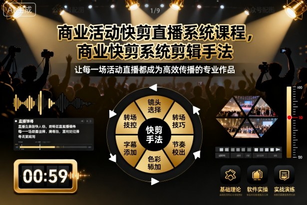 商业活动快剪直播系统课程,商业快剪系统剪辑手法-志拓网创