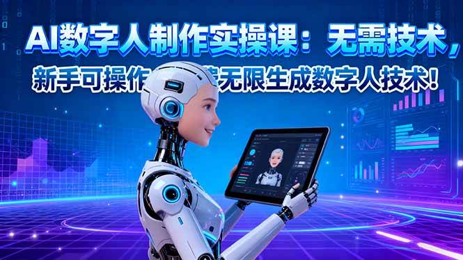 (16376期)AI数字人制作实操课:无需技术,新手可操作,免费无限生成数字人技术!-志拓网创