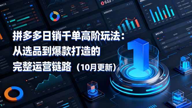 (16404期)拼多多日销千单高阶玩法:从选品到爆款打造的完整运营链路(10月更新)-志拓网创