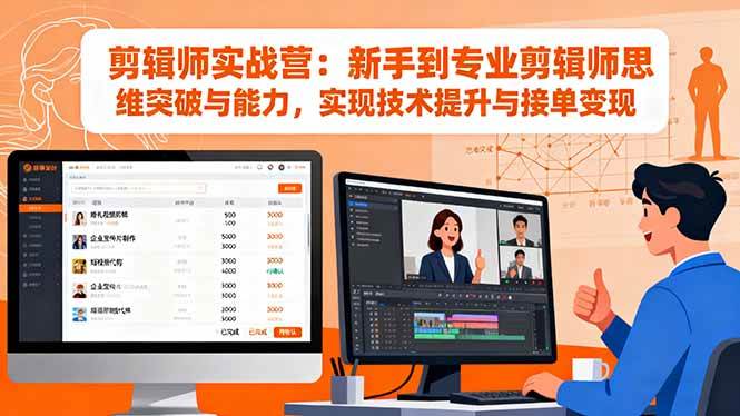 (16347期)剪辑师实战营:新手到专业剪辑师思维突破与能力,实现技术提升与接单变现-志拓网创