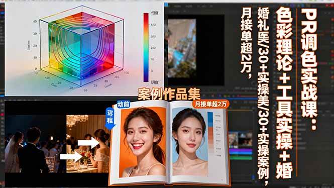 (16336期)PR调色实战课:色彩理论+工具实操+婚礼医美/30+实操案例,月接单超2万