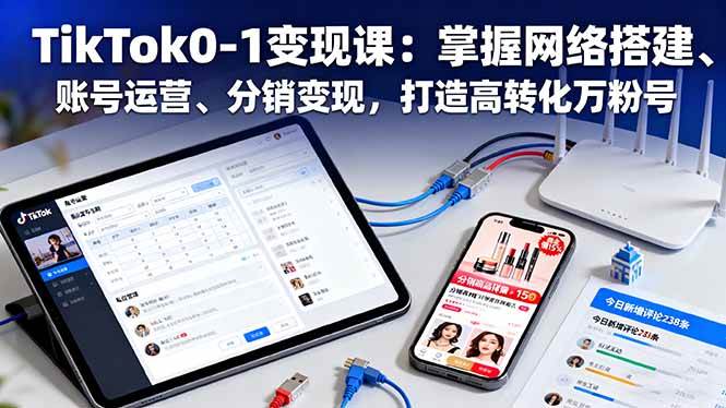 (16334期)TikTok0-1变现课:掌握网络搭建、账号运营、分销变现,打造高转化万粉号-志拓网创