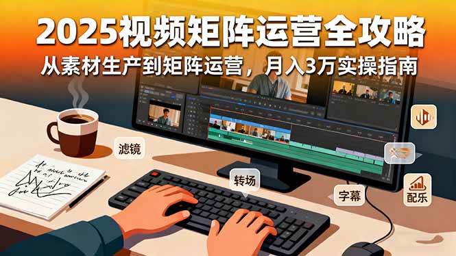 (16333期)2025短视频矩阵运营全攻略:从素材生产到矩阵运营,月入3万实操指南-志拓网创
