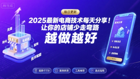 2025最新电商技术每天分享,让你的店铺少走弯路,越做越好(更新11月)-志拓网创