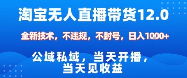淘宝无人直播12.0,公域私域技术,不封号,不违规布局双十一流量风口,日入1k(独家技术)【揭秘】-志拓网创