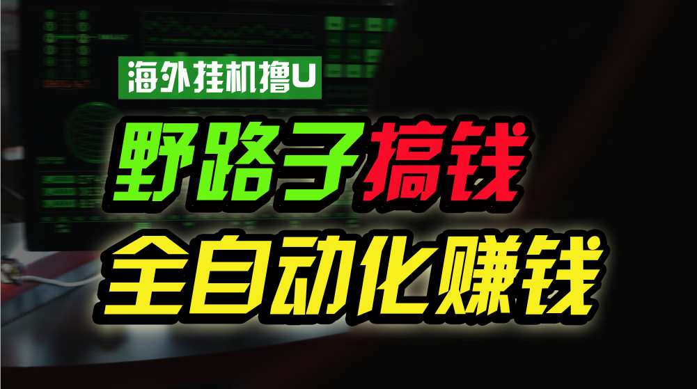 海外挂机撸U新平台，日赚8-15美元，全程无人值守，可批量放大，工作室内部项目！-志拓网创