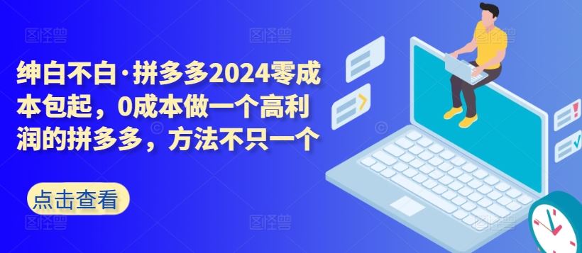 拼多多2024零成本包起，0成本做一个高利润的拼多多，方法不只一个-志拓网创