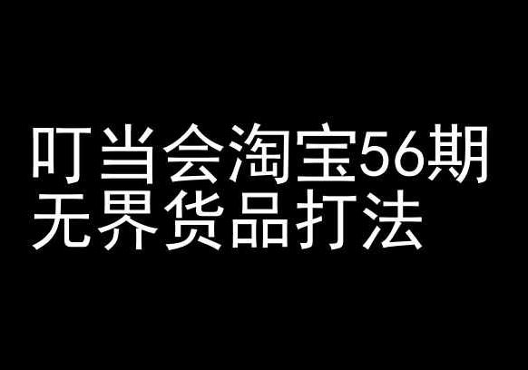 叮当会淘宝56期：无界货品打法-淘宝开店教程-志拓网创