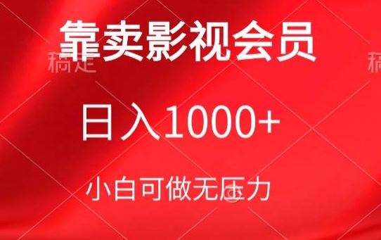 靠卖影视会员，日入1000+，落地保姆级教程，新手可学【揭秘】-志拓网创