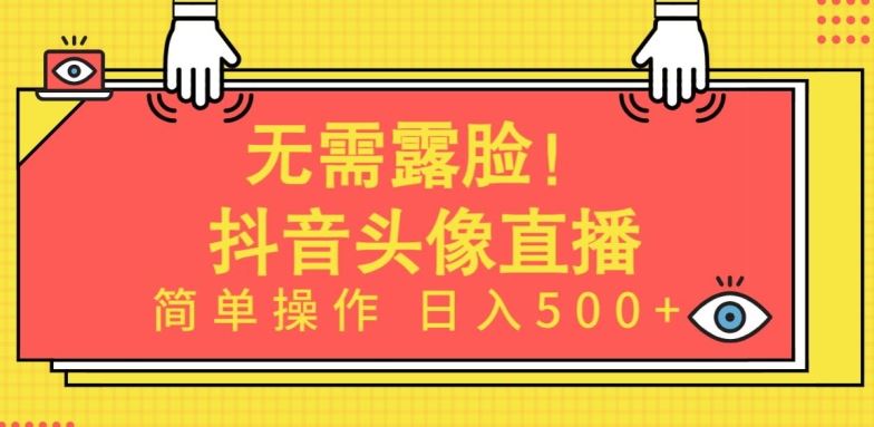无需露脸，Ai头像直播项目，简单操作日入500+【揭秘】-志拓网创