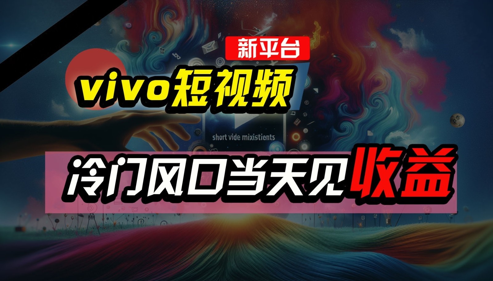 全新平台vivo短视频，新风口AI混剪无脑搬运，冷门风口当天见收益，7天撸了2300+了-志拓网创