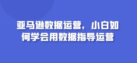 亚马逊数据运营，小白如何学会用数据指导运营-志拓网创