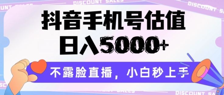 抖音手机号估值，日入5000+，不露脸直播，小白秒上手【揭秘】-志拓网创