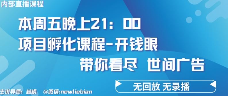 4.26日内部回放课程《项目孵化-开钱眼》赚钱的底层逻辑【揭秘】-志拓网创