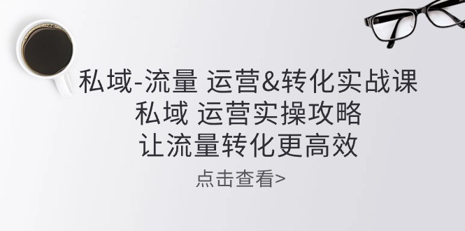 私域流量运营&转化实操课：私域运营实操攻略，让流量转化更高效-志拓网创