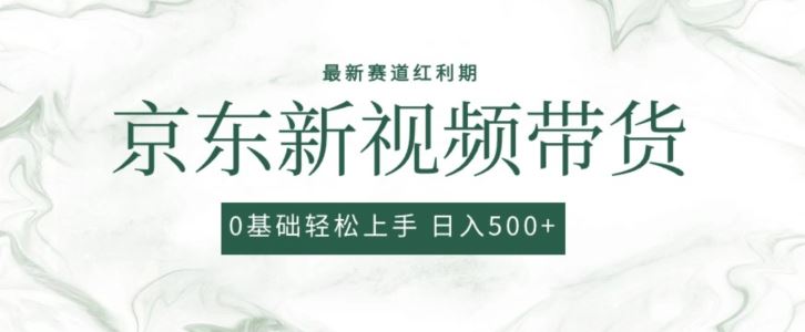 2024最新京东视频带货项目，最新0粉强开无脑搬运爆款玩法，小白轻松上手【揭秘】-志拓网创
