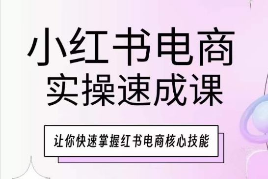 小红书电商实操速成课，让你快速掌握红书电商核心技能-志拓网创