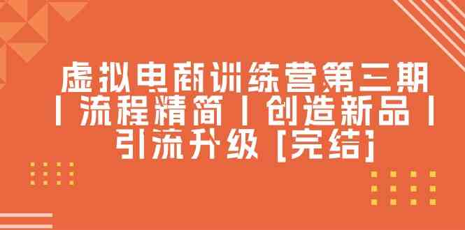 虚拟电商训练营第三期丨流程精简丨创造新品丨引流升级 [完结]-志拓网创