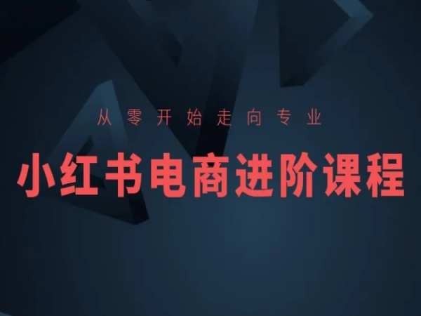 从零开始走向专业，小红书电商进阶课程-志拓网创