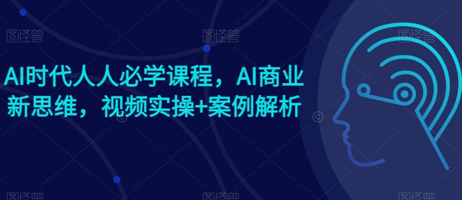 AI时代人人必学课程，AI商业新思维，视频实操+案例解析【赠AI商业爆款案例】-志拓网创