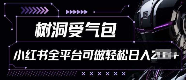 小红书等全平台树洞受气包项目，轻松日入一两张【揭秘】-志拓网创