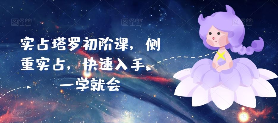 实占塔罗初阶课，侧重实占，快速入手，一学就会-志拓网创