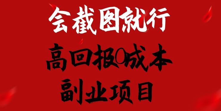 会截图就行，高回报0成本副业项目，卖离婚模板一天1.5k+【揭秘】-志拓网创