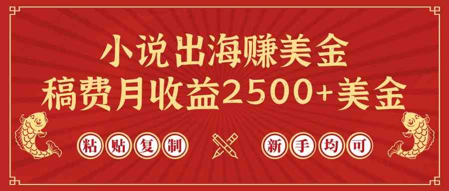 （9765期）小说出海赚美金，稿费月收益2500+美金，仅需chatgpt粘贴复制，新手也能玩转-志拓网创