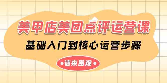 （9816期）美甲店-美团点评运营课，基础入门到核心运营步骤（14节课）-志拓网创