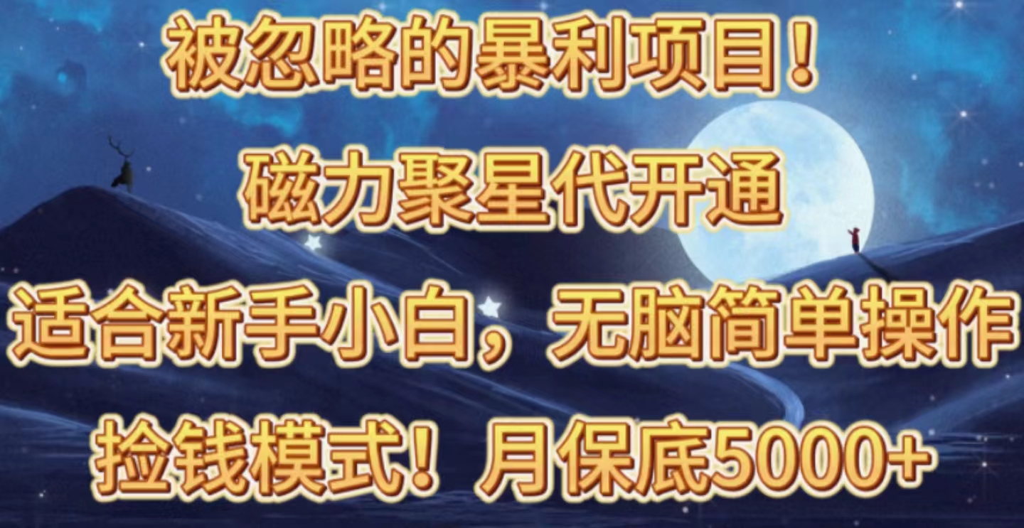 （10245期）被忽略的暴利项目！磁力聚星代开通捡钱模式，轻松月入五六千-志拓网创