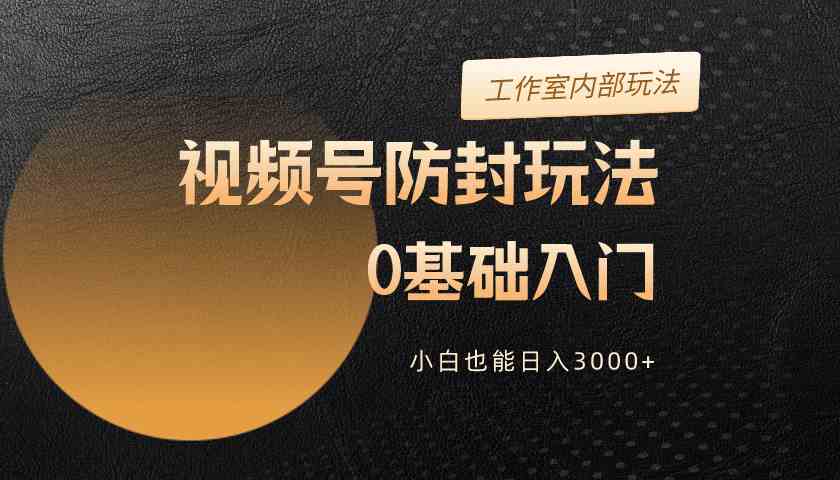 （10107期）2024视频号升级防封玩法，零基础入门，小白也能日入3000+-志拓网创