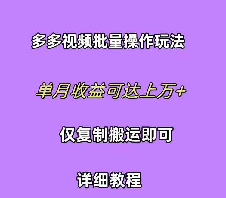 （10029期）拼多多视频带货快速过爆款选品教程 每天轻轻松松赚取三位数佣金 小白必…-志拓网创