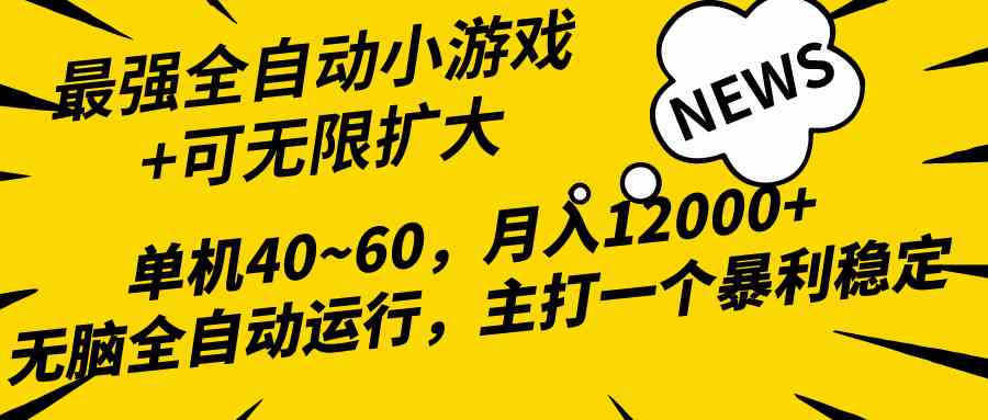 （10046期）2024最新全网独家小游戏全自动，单机40~60,稳定躺赚，小白都能月入过万-志拓网创