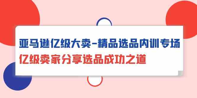 （10034期）亚马逊亿级大卖-精品选品内训专场，亿级卖家分享选品成功之道-志拓网创