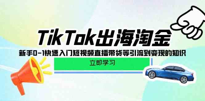 （10035期）TikTok-出海淘金，新手0-1快速入门短视频直播带货等引流到变现的知识-志拓网创