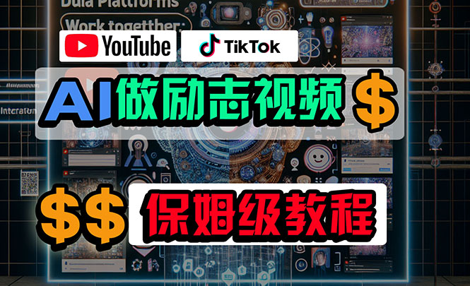 （10520期）利用AI制作励志视频，在YouTube和TikTok赚钱，小白可做（附工具）-志拓网创