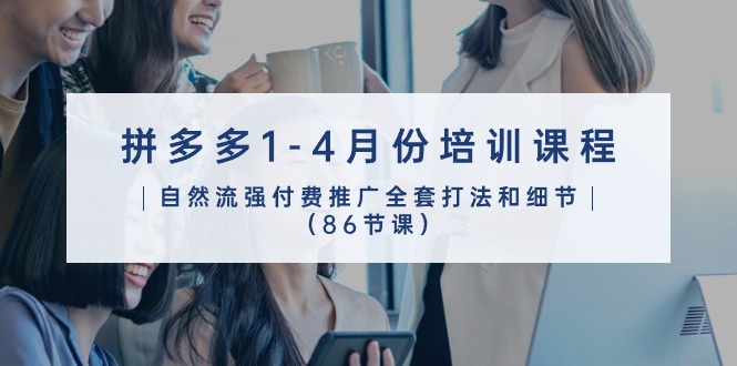 （10495期）拼多多1-4月份培训课程，自然流强付费推广全套打法和细节（86节课）-志拓网创