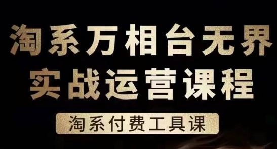 淘系万相台无界实战运营课，淘系付费工具课-志拓网创