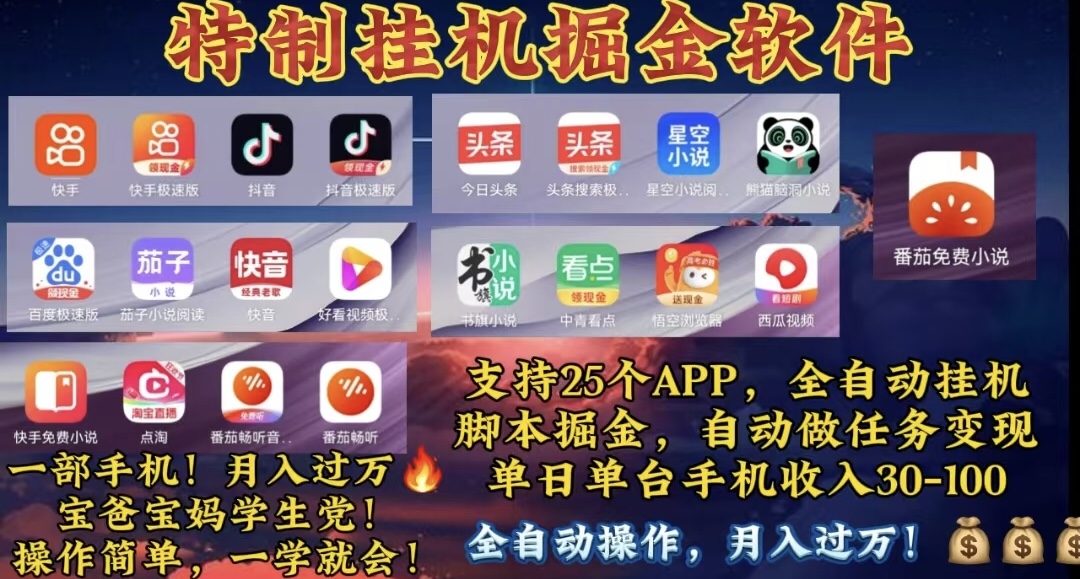 （10703期）月入过万 24小时全自动无脑挂机，操作简单！-志拓网创